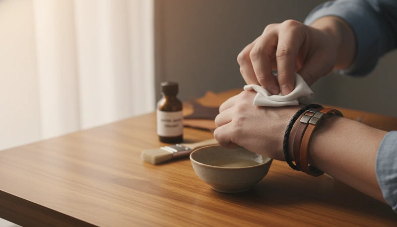 Bracelet cuir qui déteint sur la peau : 6 solutions durables - Image de couverture