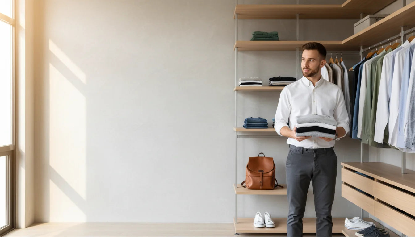 Dressing minimaliste homme : 12 essentiels vraiment utiles - Image de couverture