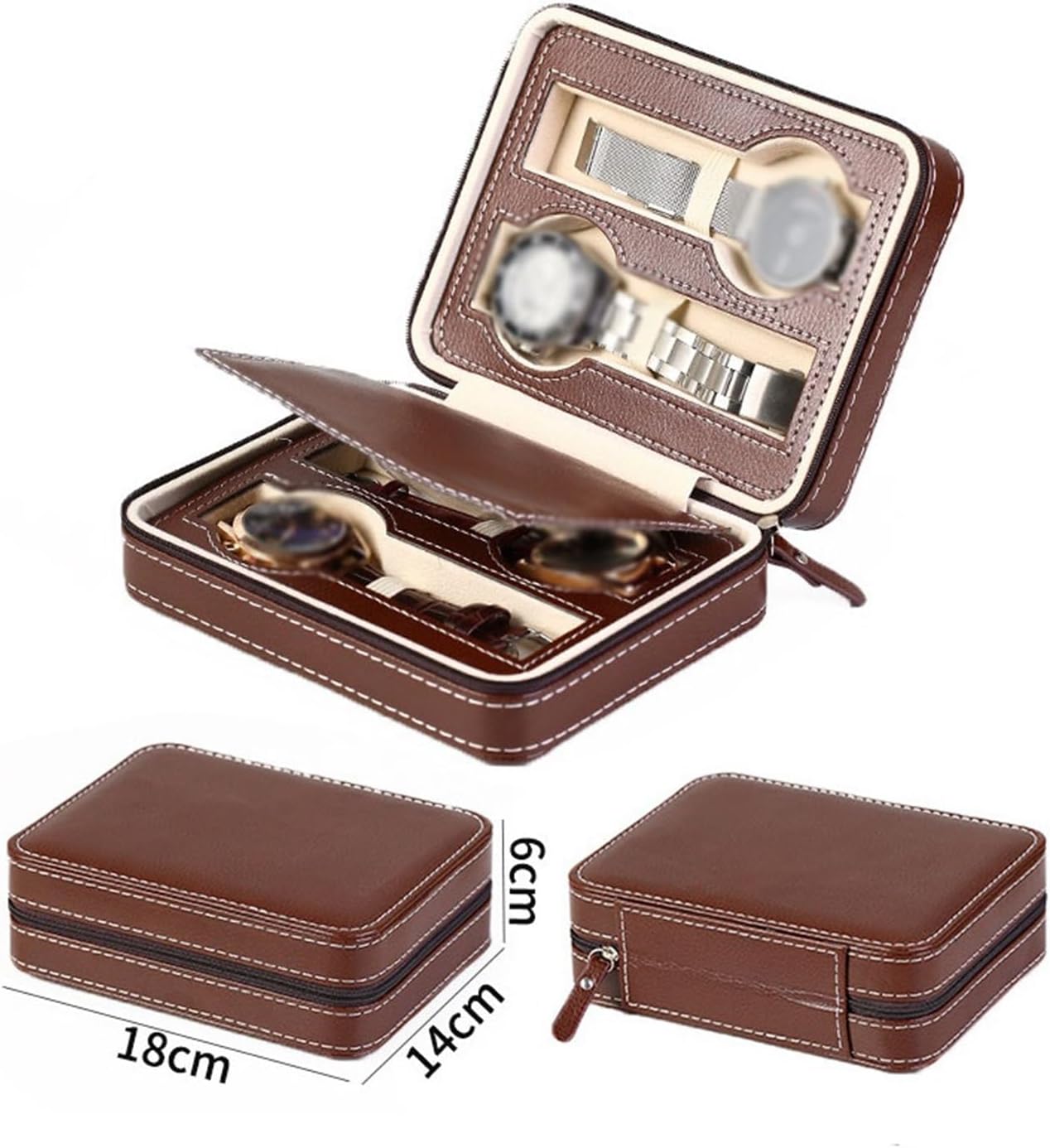 Boîte à Montres 4 Montres – Maroquin