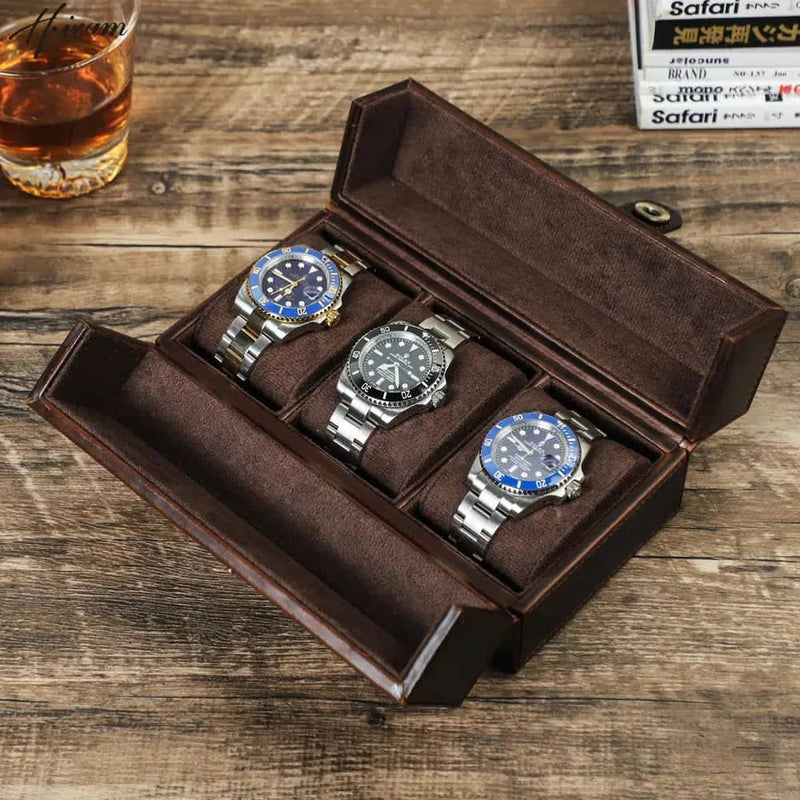 Watch Box for 3 Watches – Tannery Leather