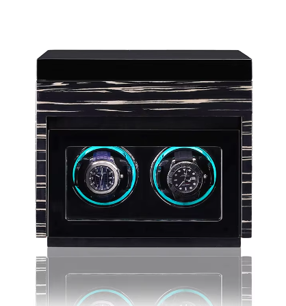 Watch Winder for 2 Watches – Zebra Pattern