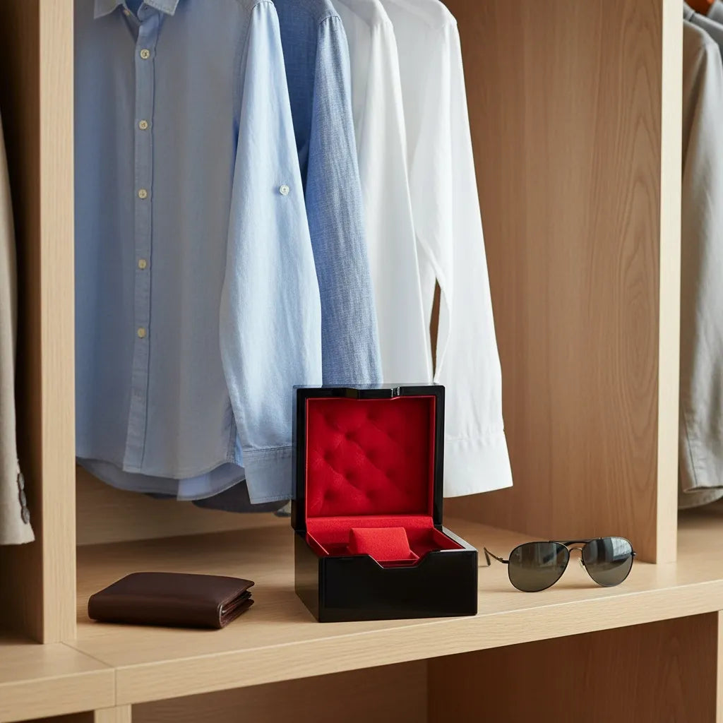 Boîte à Montre « LaqueRubis » – 1 Montre