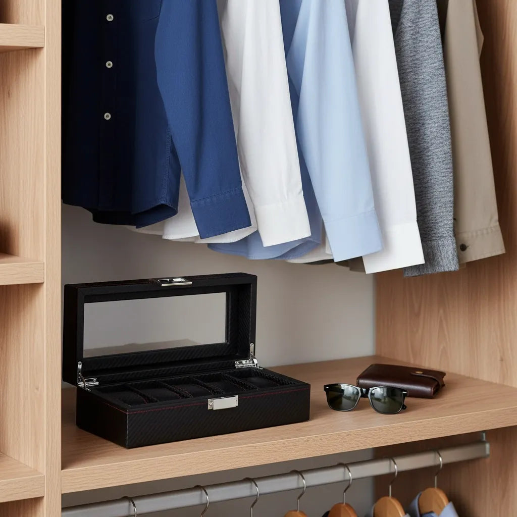 Boîte à Montres « Carborouge » – 5 Montres