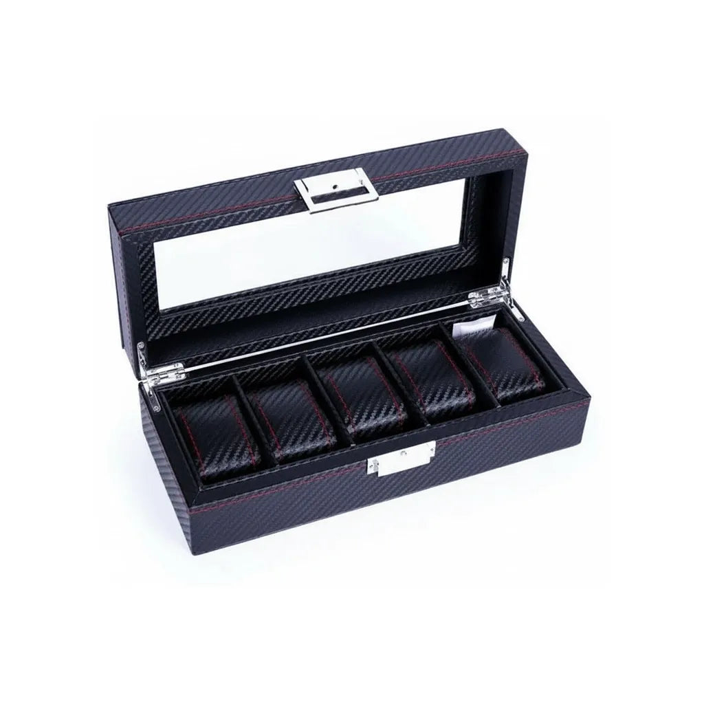 Boîte à Montres « Carborouge » – 5 Montres