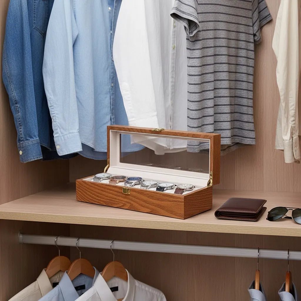 Boite à Montres « Chêneraie » – 6 Montres