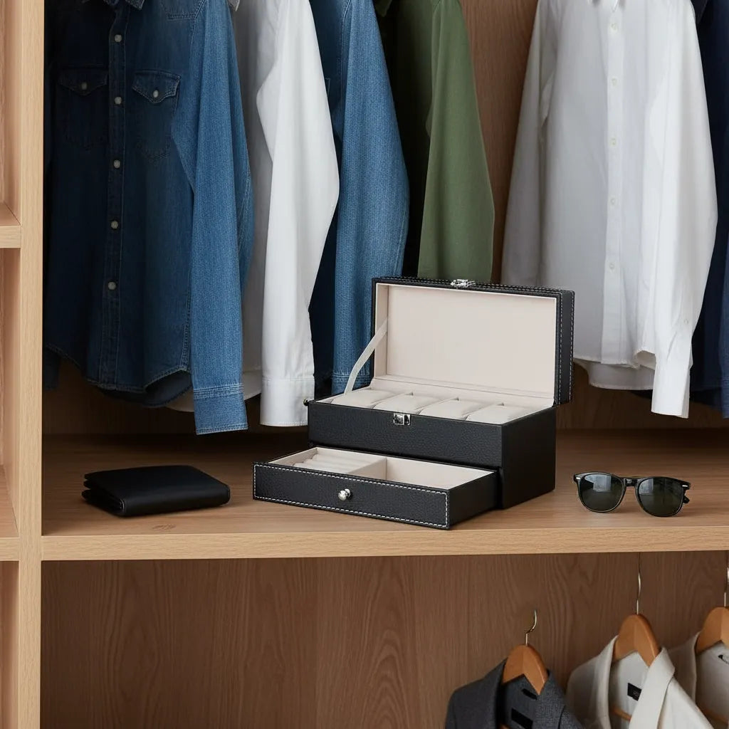 Boîte à Montres « Cuirnuit » – 4 Montres