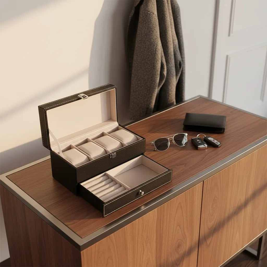 Boîte à Montres « Cuirnuit » – 4 Montres