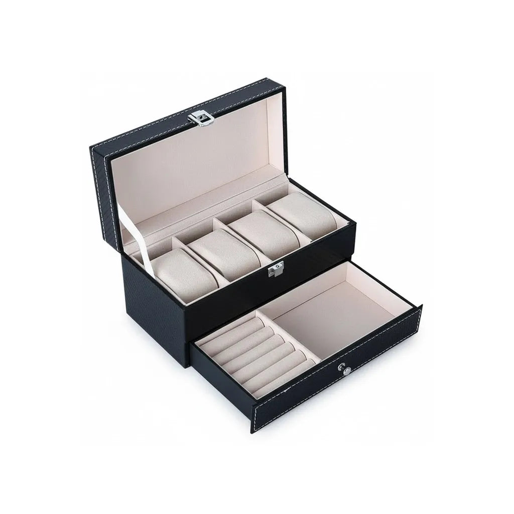Boîte à Montres « Cuirnuit » – 4 Montres