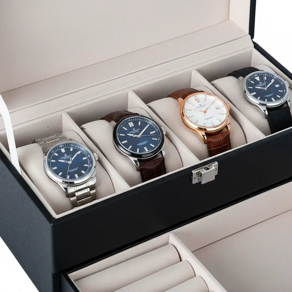 Boîte à Montres « Cuirnuit » – 4 Montres