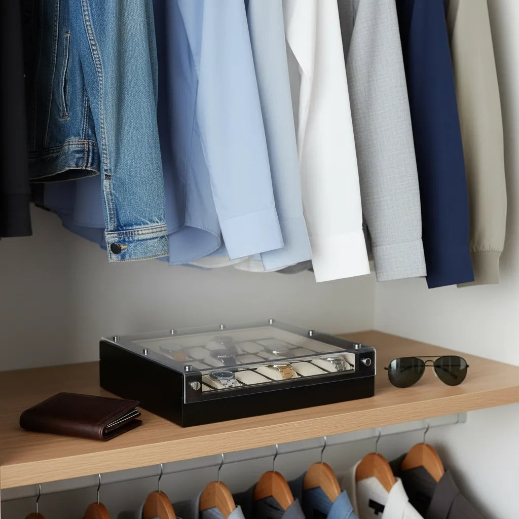 Boîte à Montres « Damier » – 18 Montres