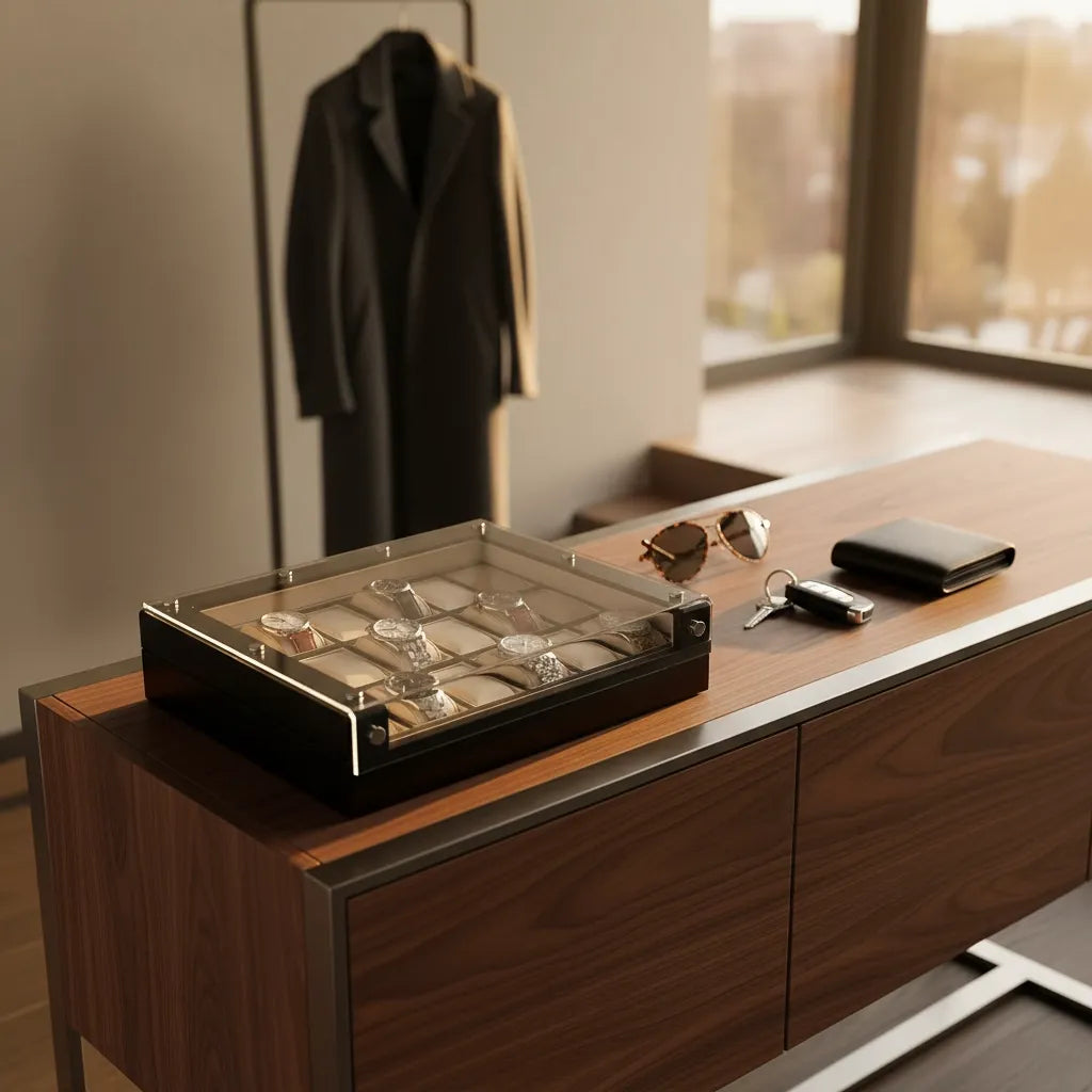 Boîte à Montres « Damier » – 18 Montres