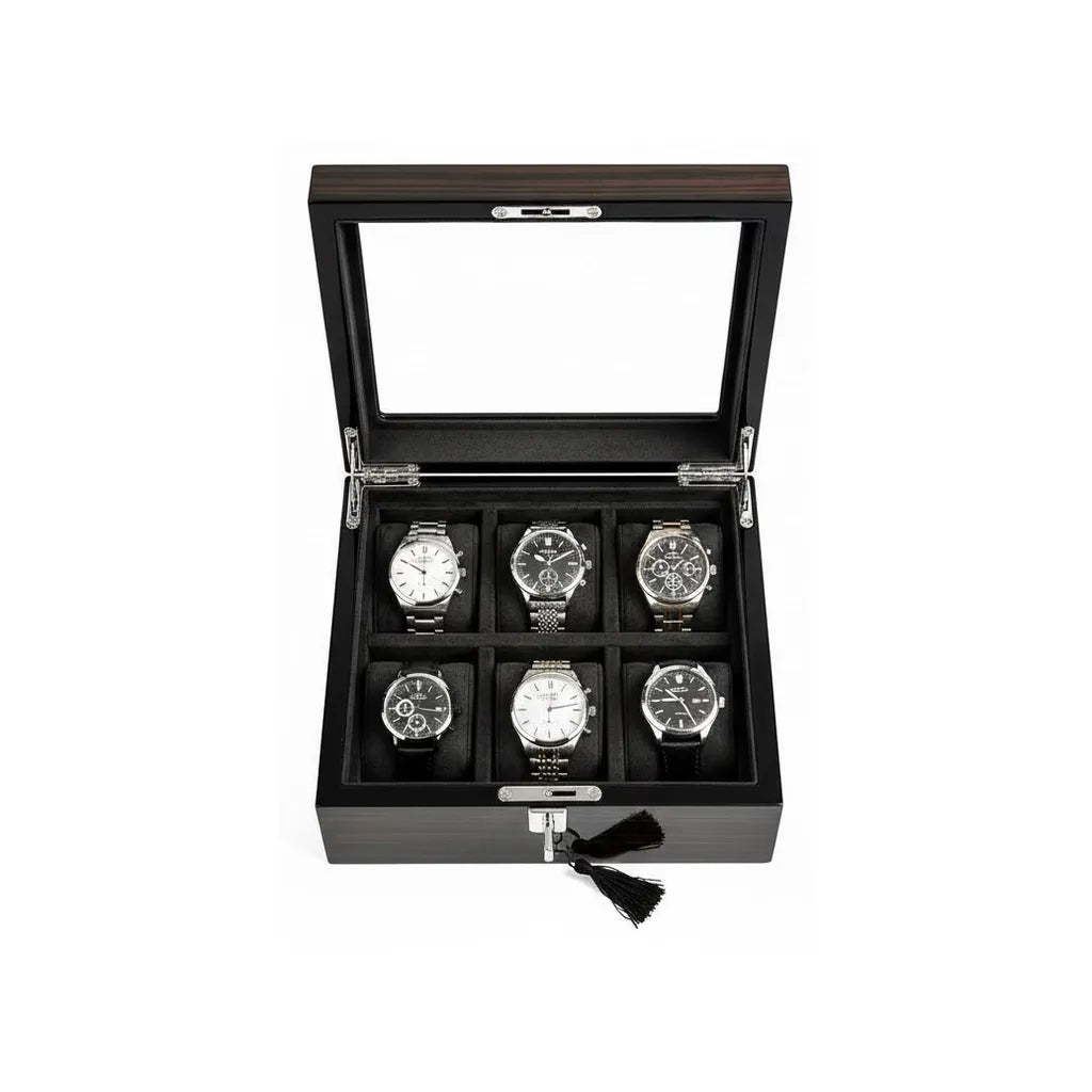 Boite à Montres « Ébénuit » – 6 Montres