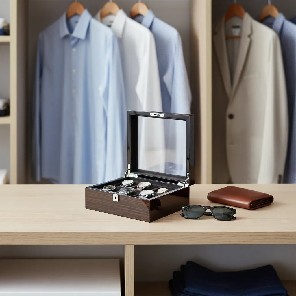 Boite à Montres « Ébénuit » – 6 Montres