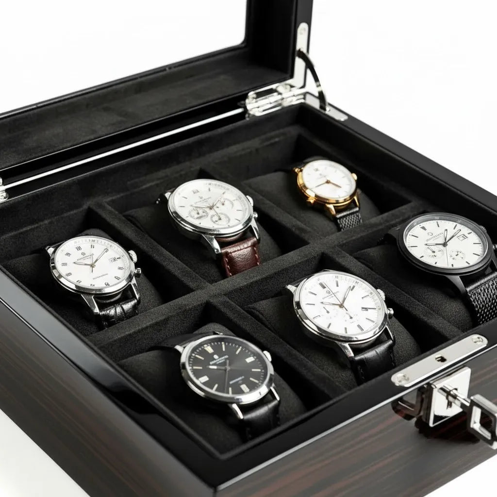 Boite à Montres « Ébénuit » – 6 Montres