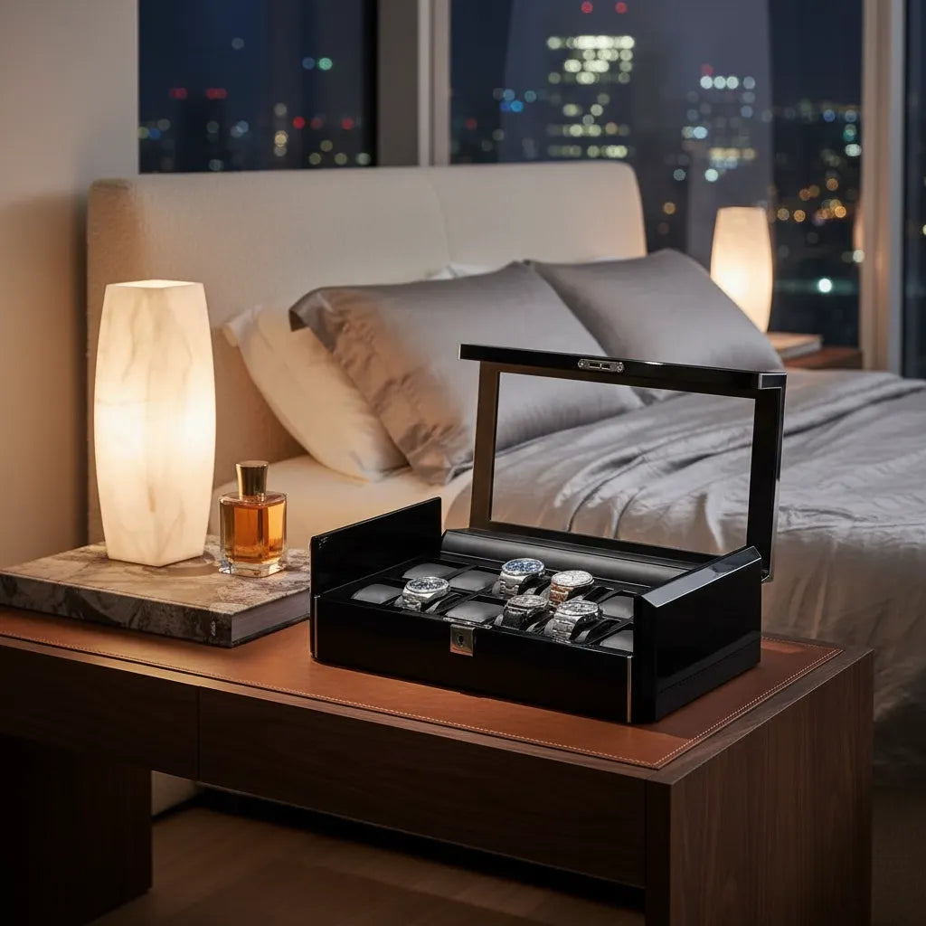 Boîte à Montres « Nuitvernis » – 6 Montres