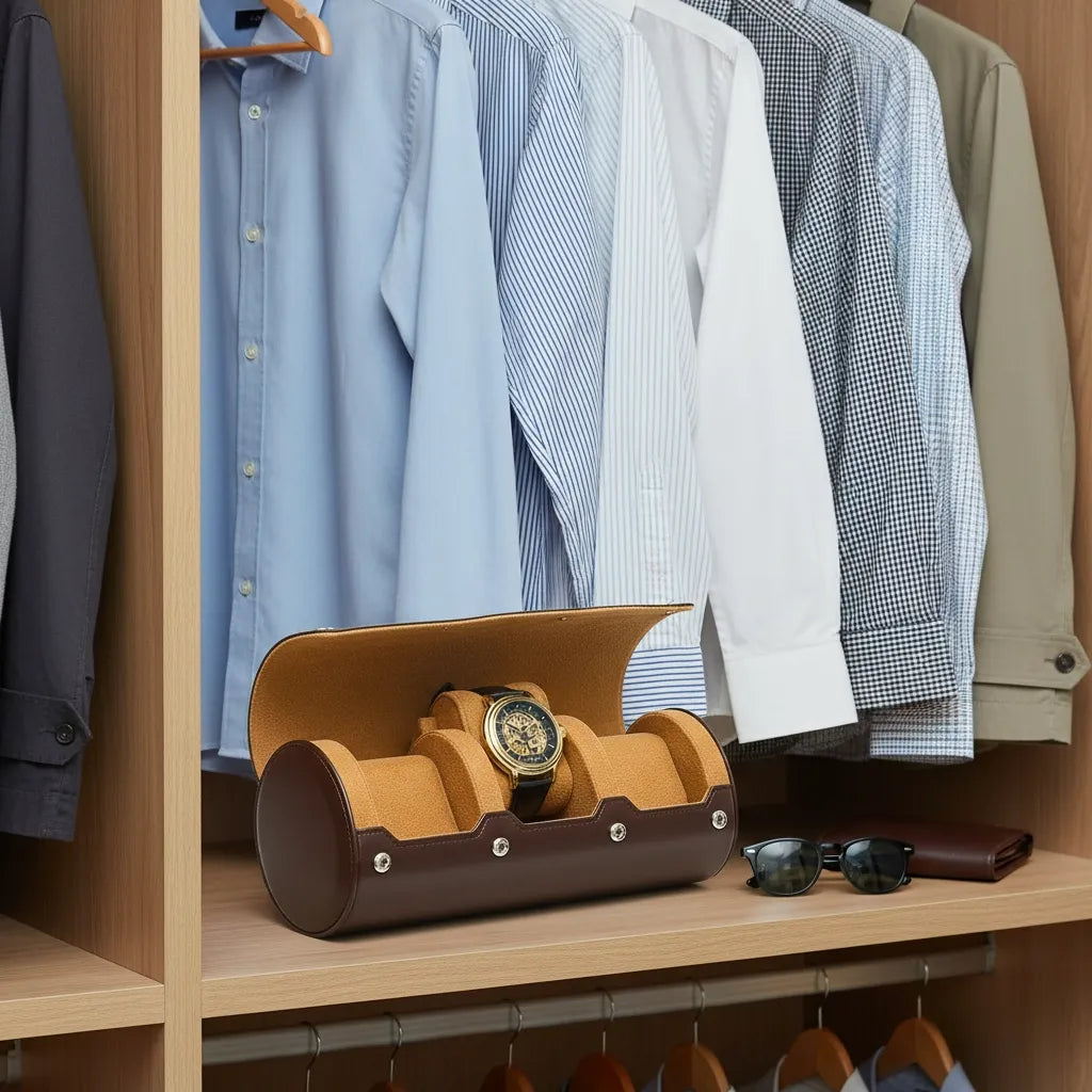 Boite à Montres « Ocrelune » – 3 Montres