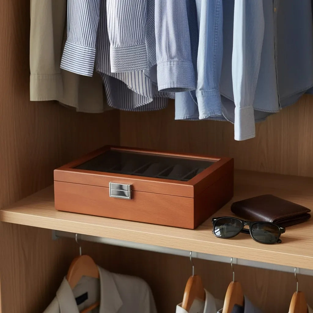 Boîte à Montres « Pitchpine » – 10 Montres