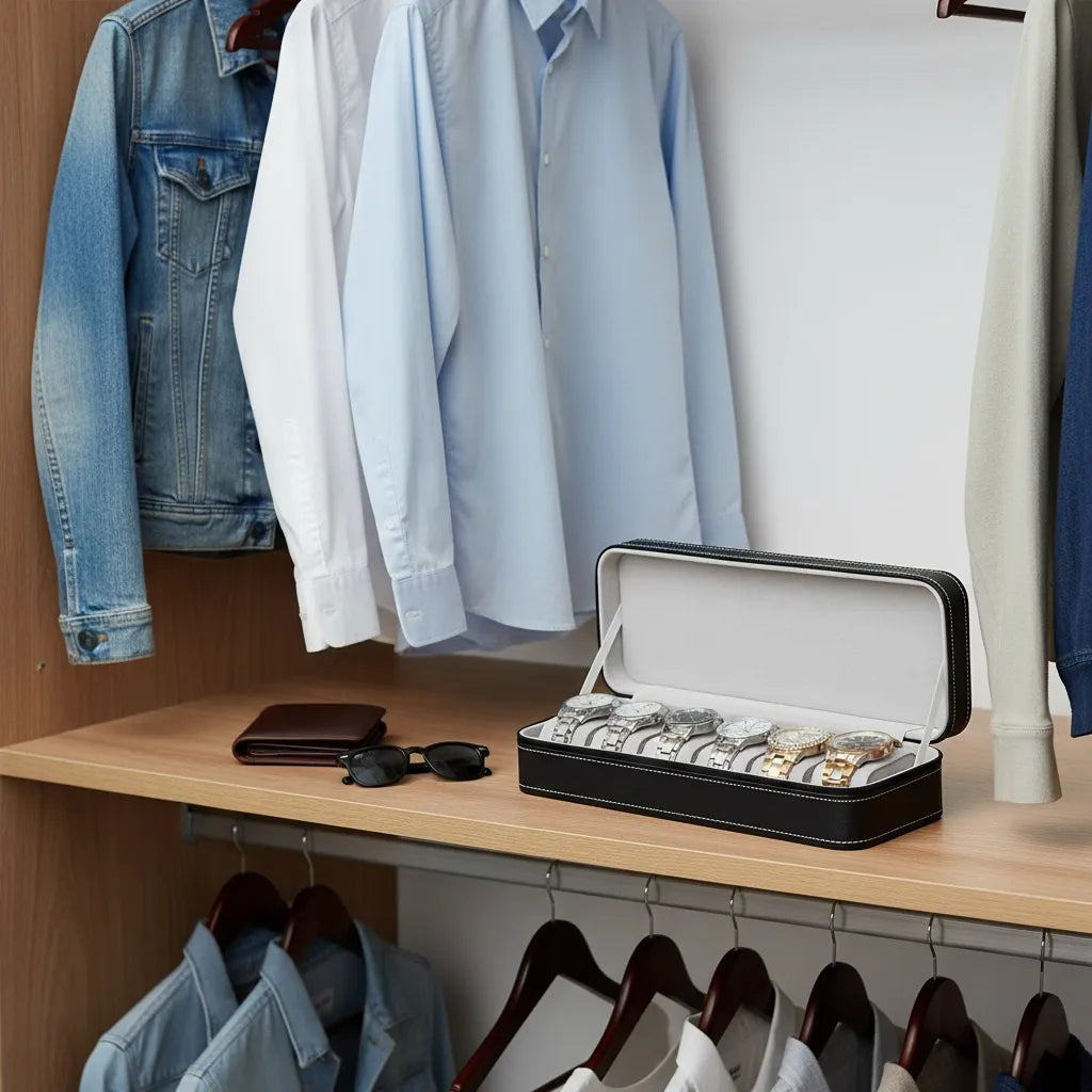 Boîte à Montres « Travertin » – 6 Montres