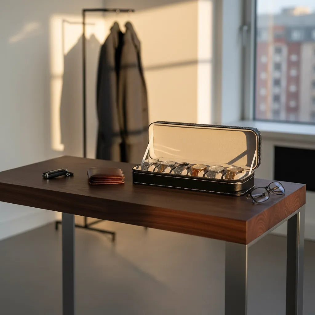 Boîte à Montres « Travertin » – 6 Montres