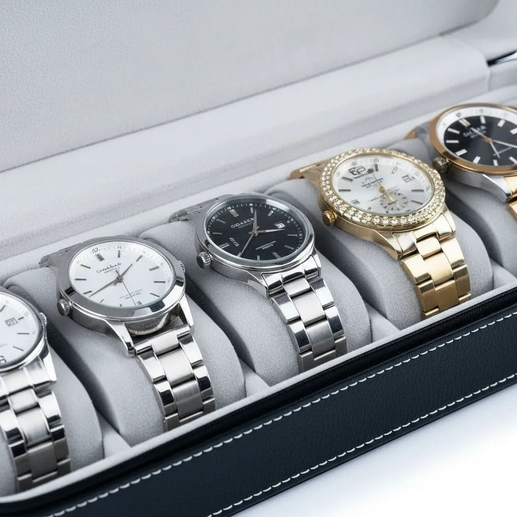 Boîte à Montres « Travertin » – 6 Montres