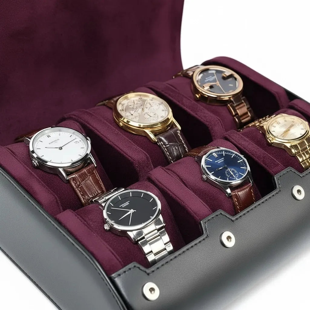 Boîte à Montres « Velours » – 6 Montres