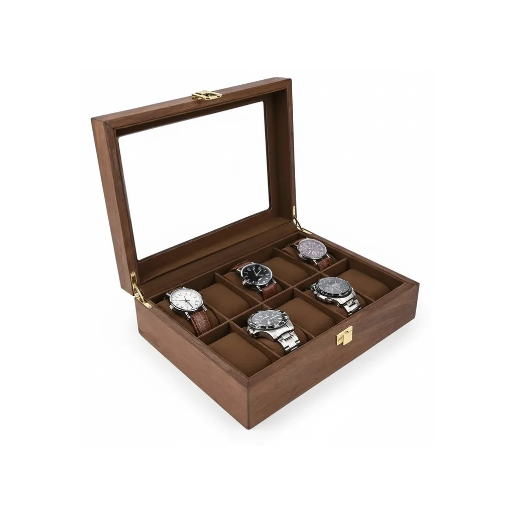 Coffret à Montres « Chêne Doré » – 10 Montres