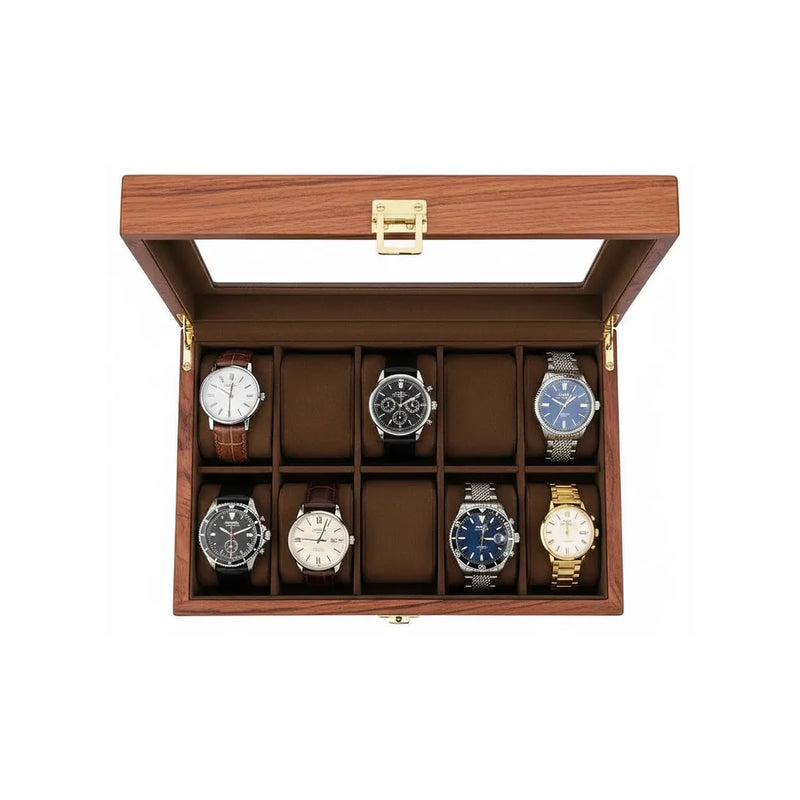 Coffret à Montres « Chêne Doré » – 10 Montres