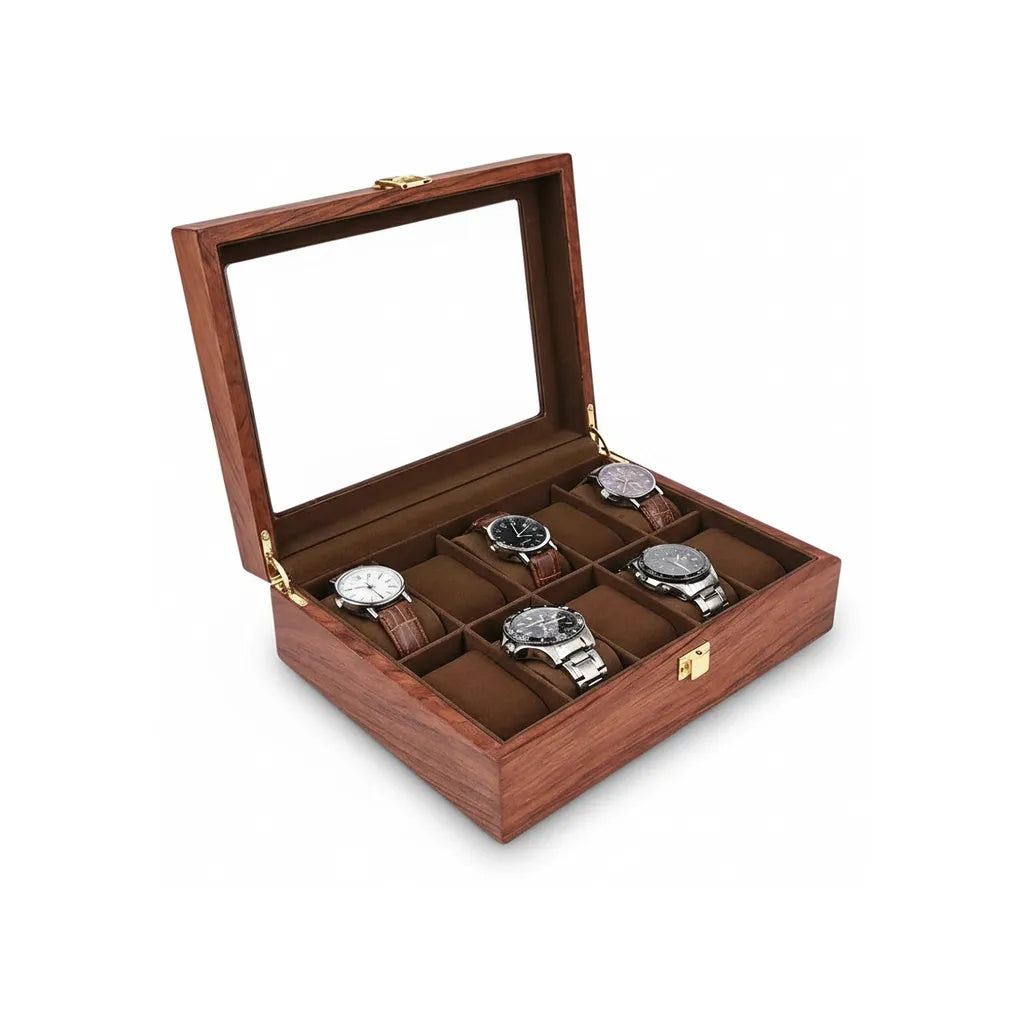 Coffret à Montres « Chêne Doré » – 10 Montres