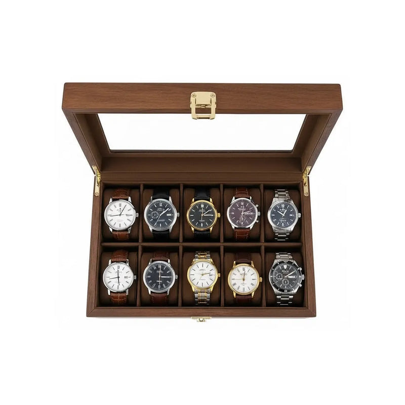 Coffret à Montres « Chêne Doré » – 10 Montres