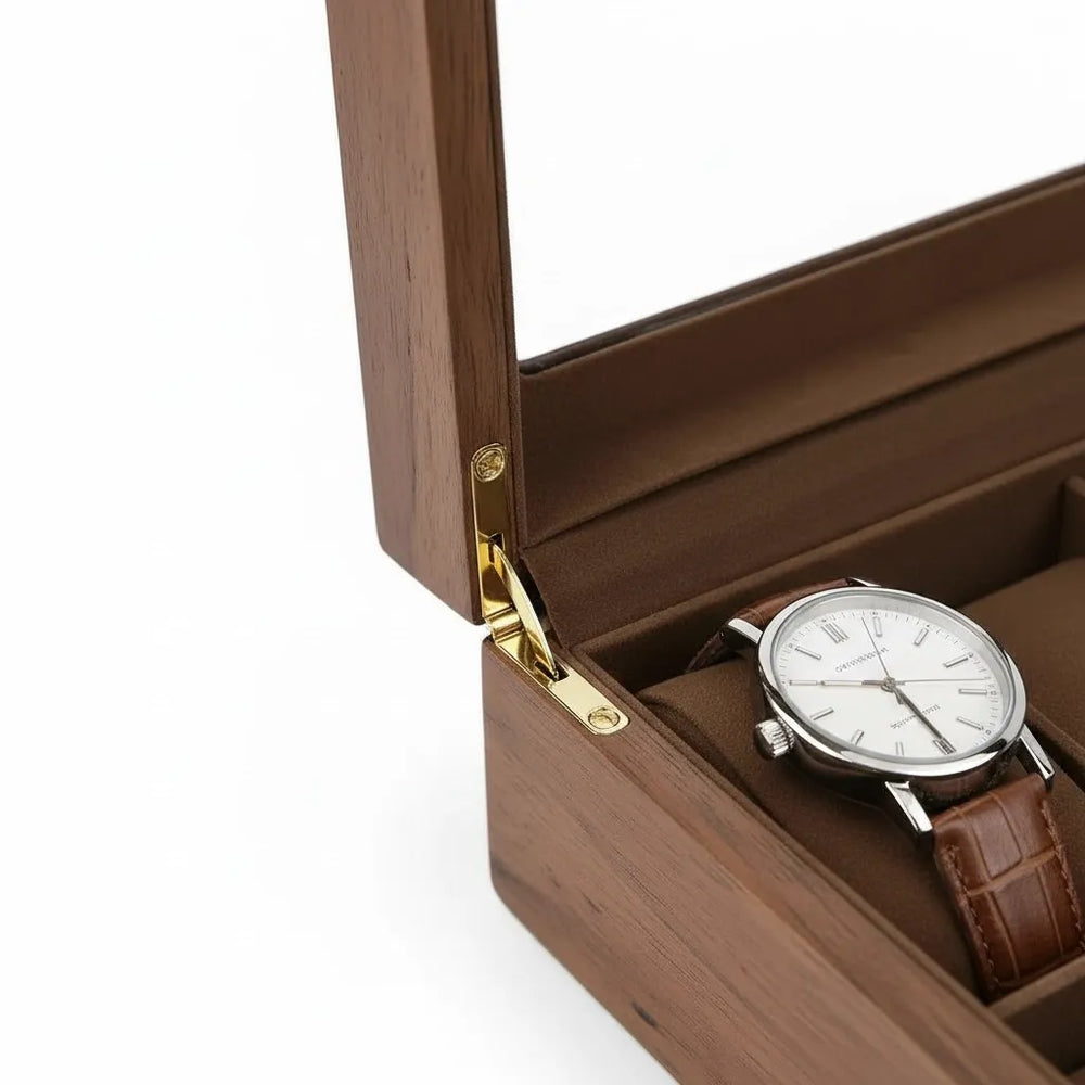 Coffret à Montres « Chêne Doré » – 10 Montres