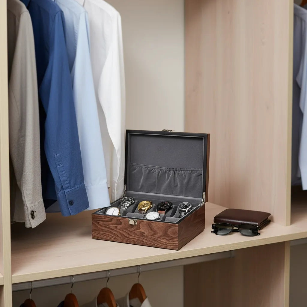 Coffret à Montres « Résineux » – 8 Montres