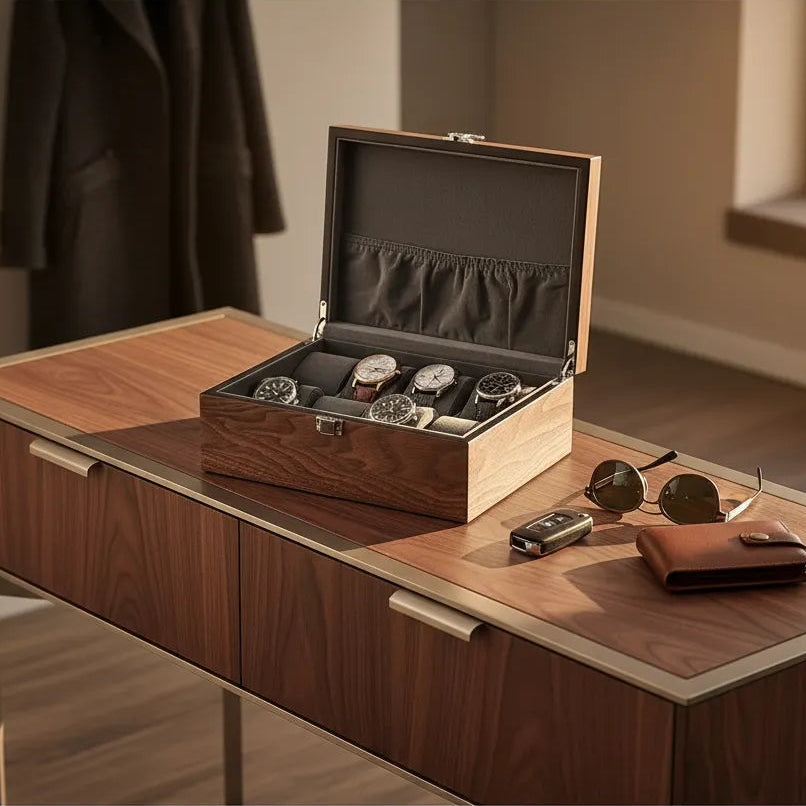 Coffret à Montres « Résineux » – 8 Montres