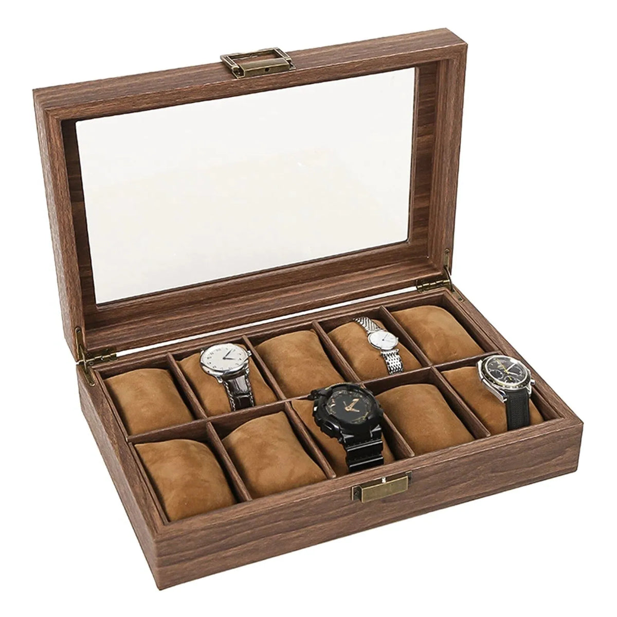 Coffret « Bois Brun » – 10 Montres