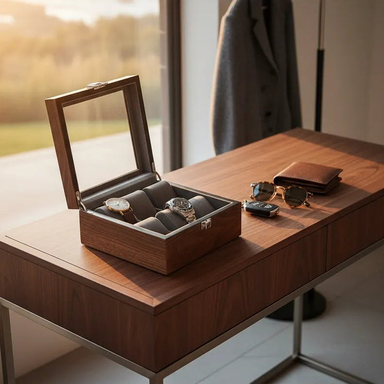 Coffret pour Montres « Ombre Sylvestre » – 6 Montres