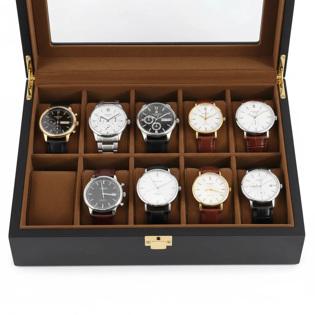 Écrin à Montres « Veloursnuit » – 6 Montres