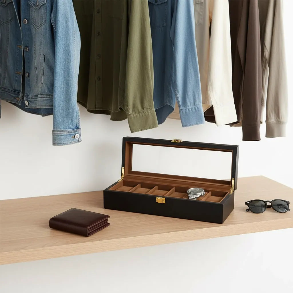 Écrin à Montres « Veloursnuit » – 6 Montres