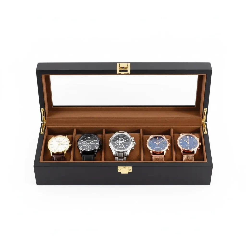 Écrin à Montres « Veloursnuit » – 6 Montres