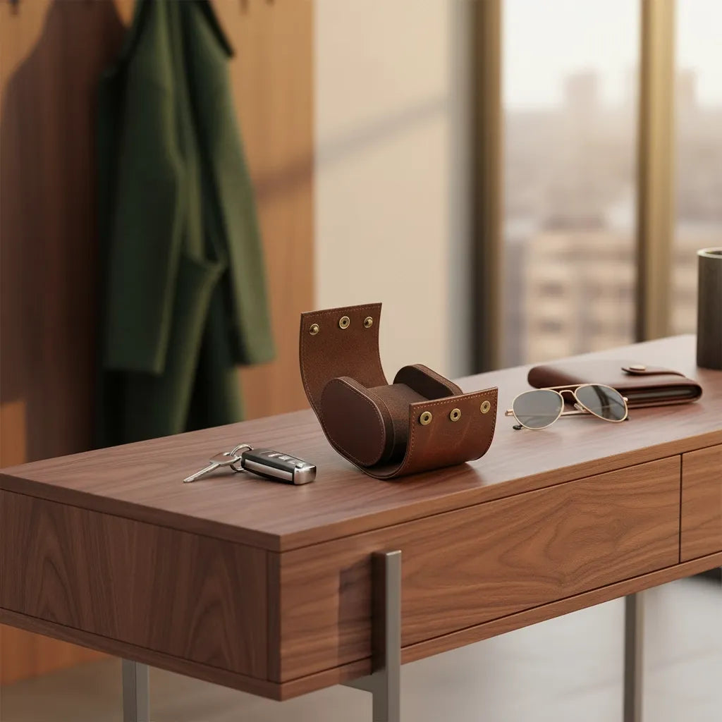 Étui en Cuir « Bourbon » – 1 Montre