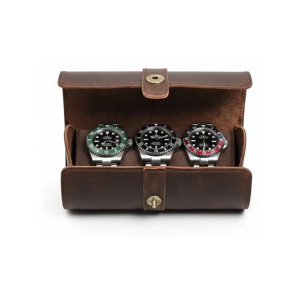 Étui en Cuir « Toundra » – 3 Montres