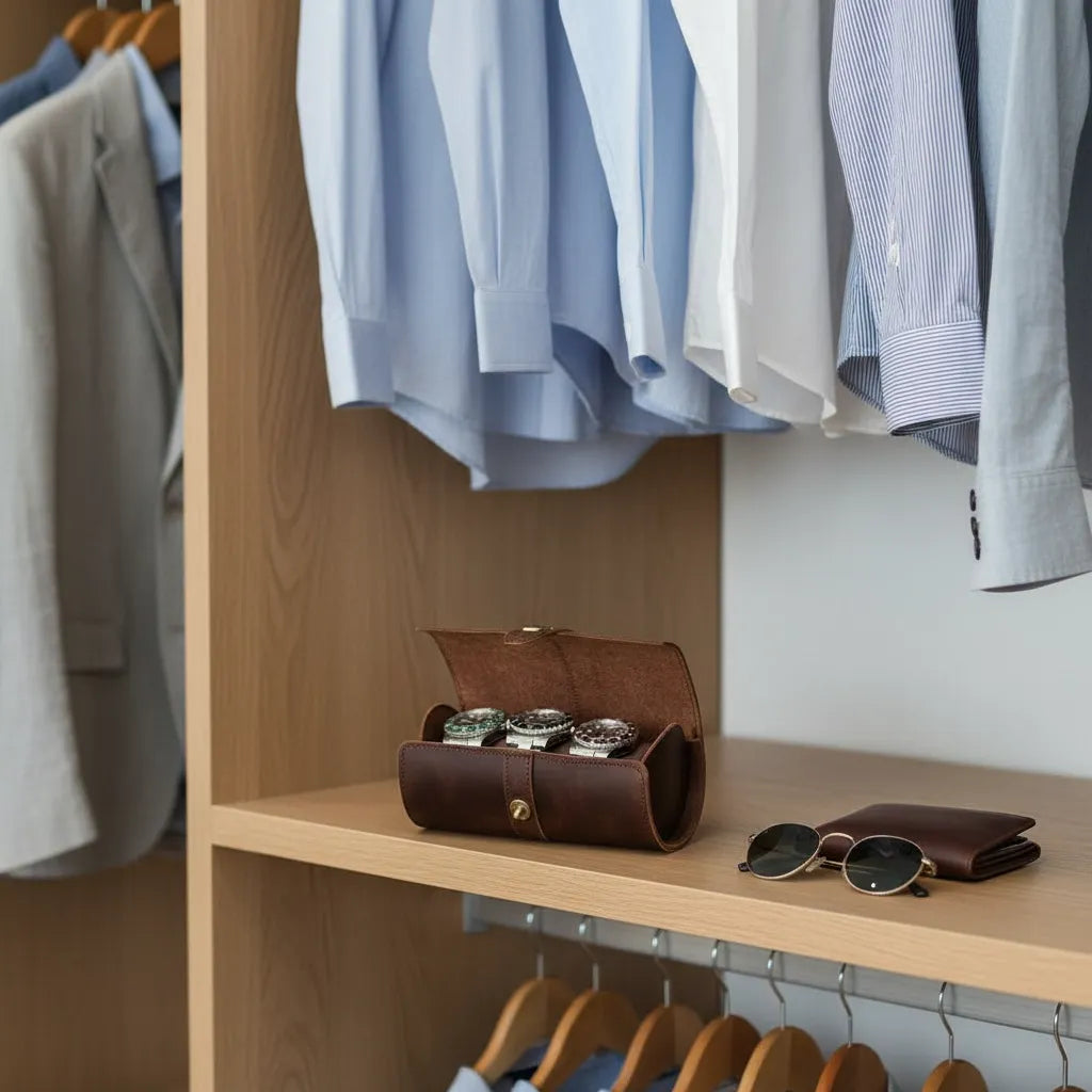 Étui en Cuir « Toundra » – 3 Montres