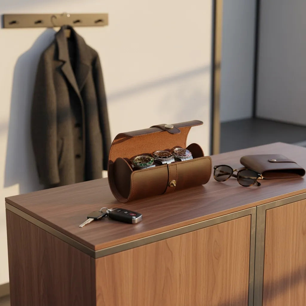 Étui en Cuir « Toundra » – 3 Montres