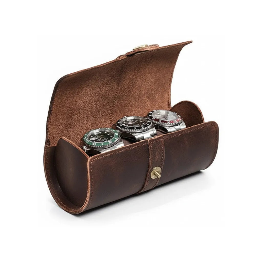 Étui en Cuir « Toundra » – 3 Montres