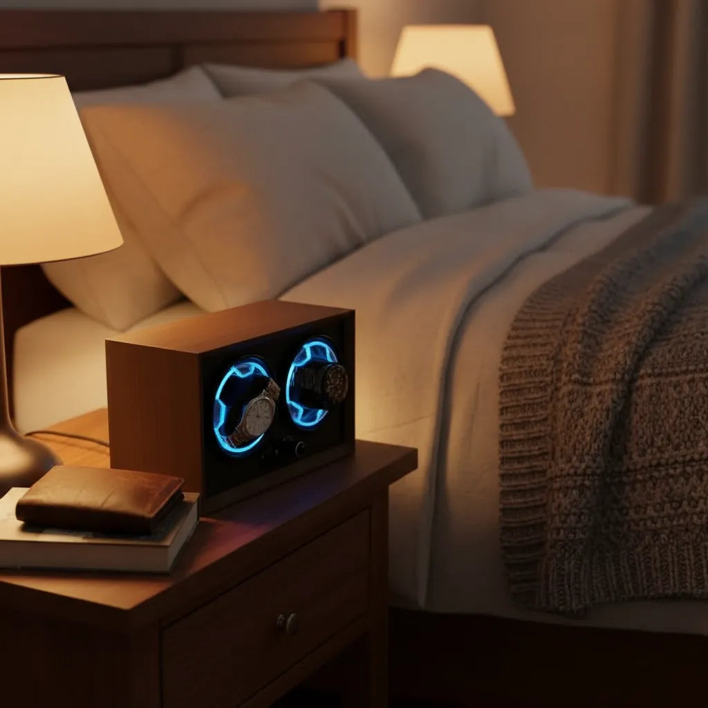 Remontoir Automatique « Acajou » – 2 Montres