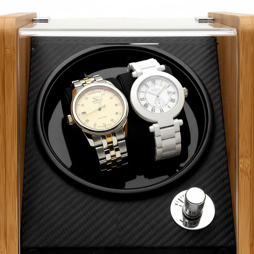 Remontoir Automatique « Bambougris » – 2 Montres