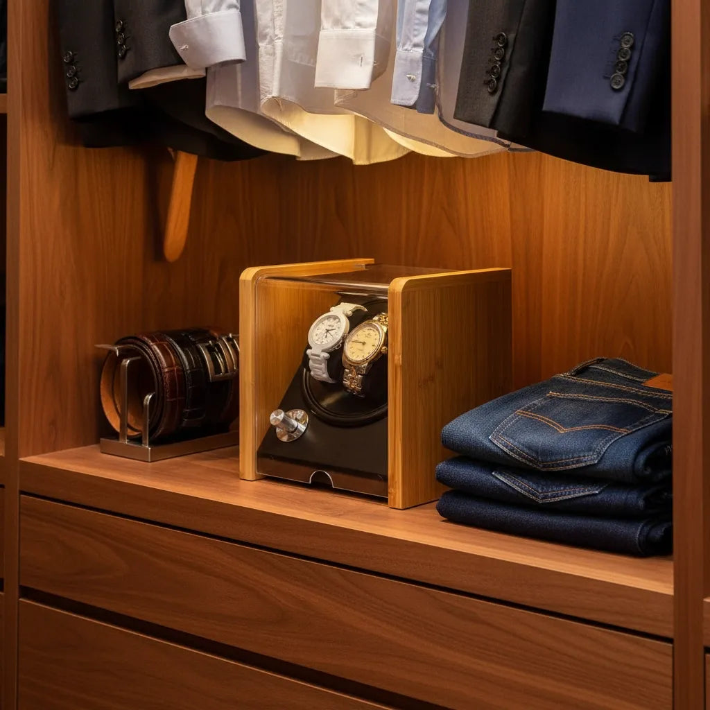 Remontoir Automatique « Bambousera » – 2 Montres