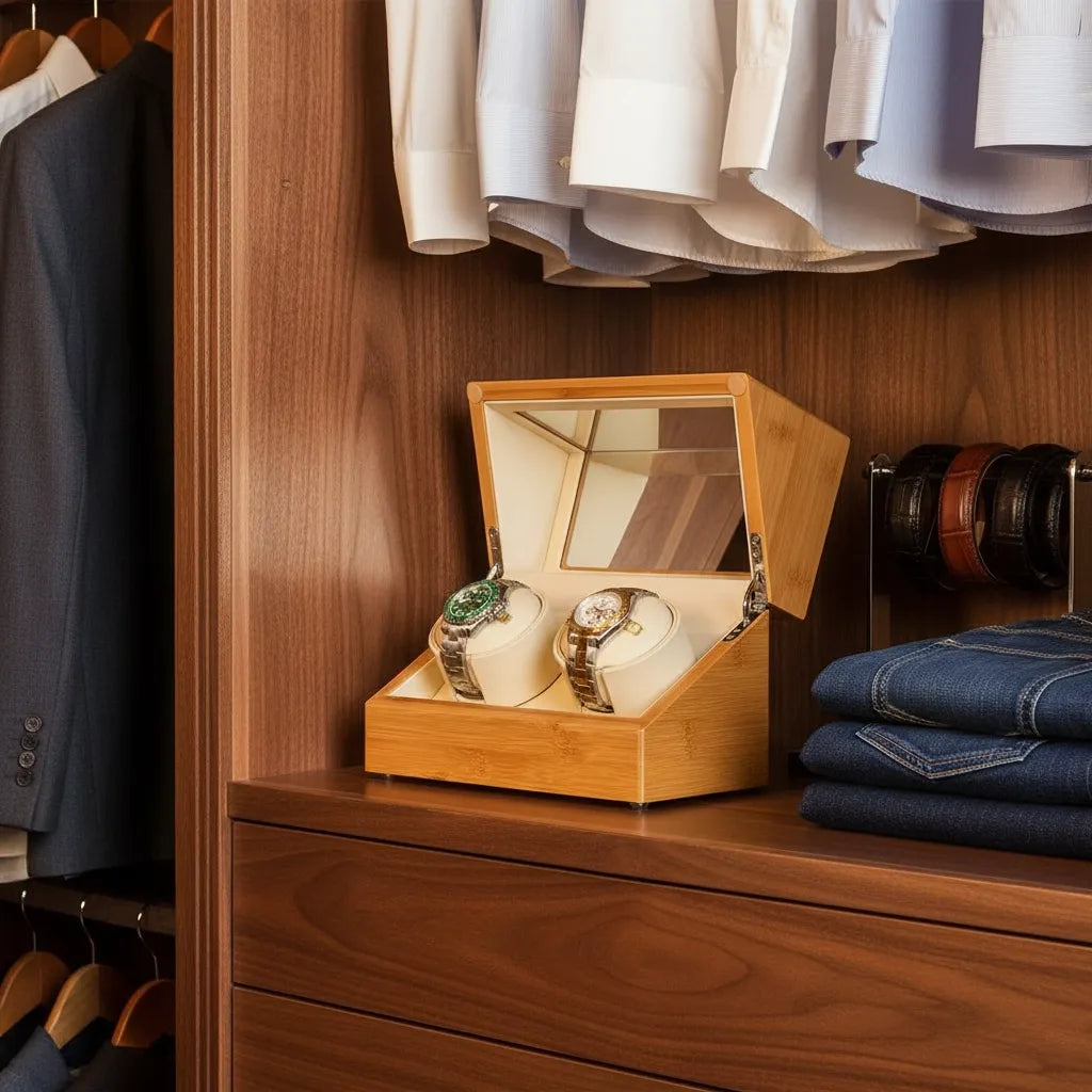 Remontoir Automatique « Bambouseraie » – 2 Montres