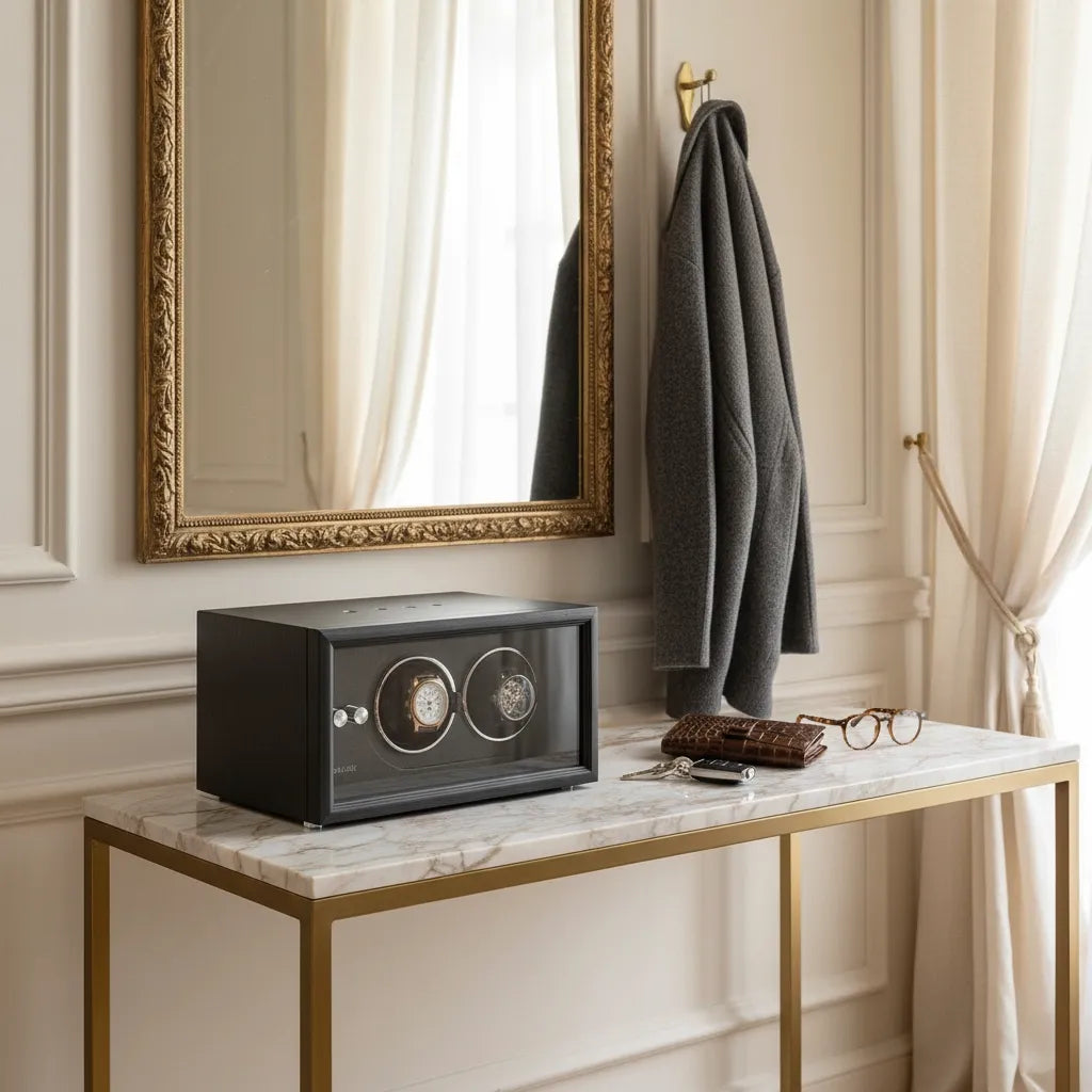 Remontoir Automatique « ChêneNoir » – 2 Montres