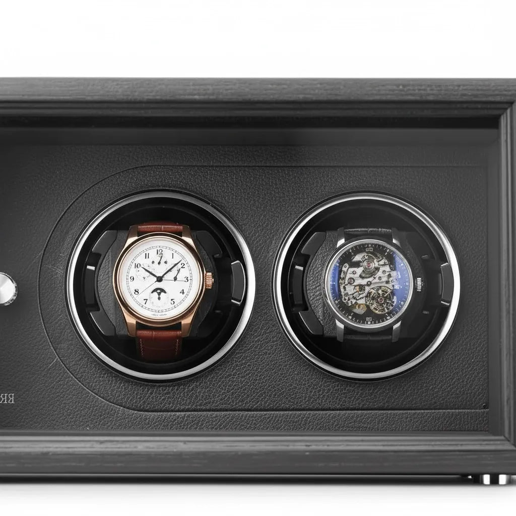 Remontoir Automatique « ChêneNoir » – 2 Montres