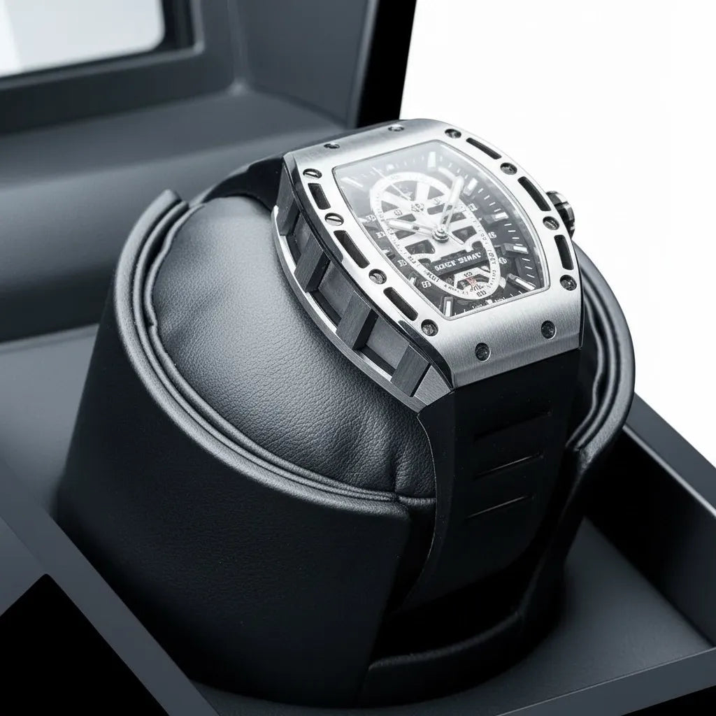 Remontoir Automatique « CygneNoir » – 1 Montre