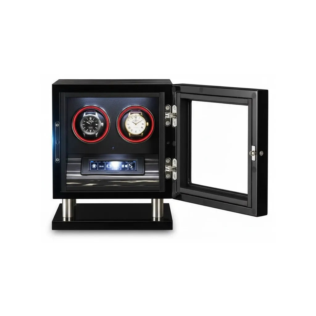 Remontoir Automatique « Ébène » – 2 Montres